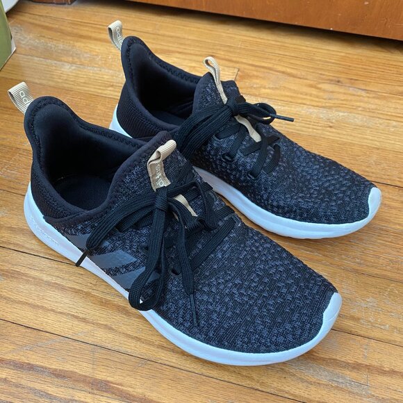 adidas Shoes Guc Adidas Cloudfoam Black And Gray Tennis Shoes